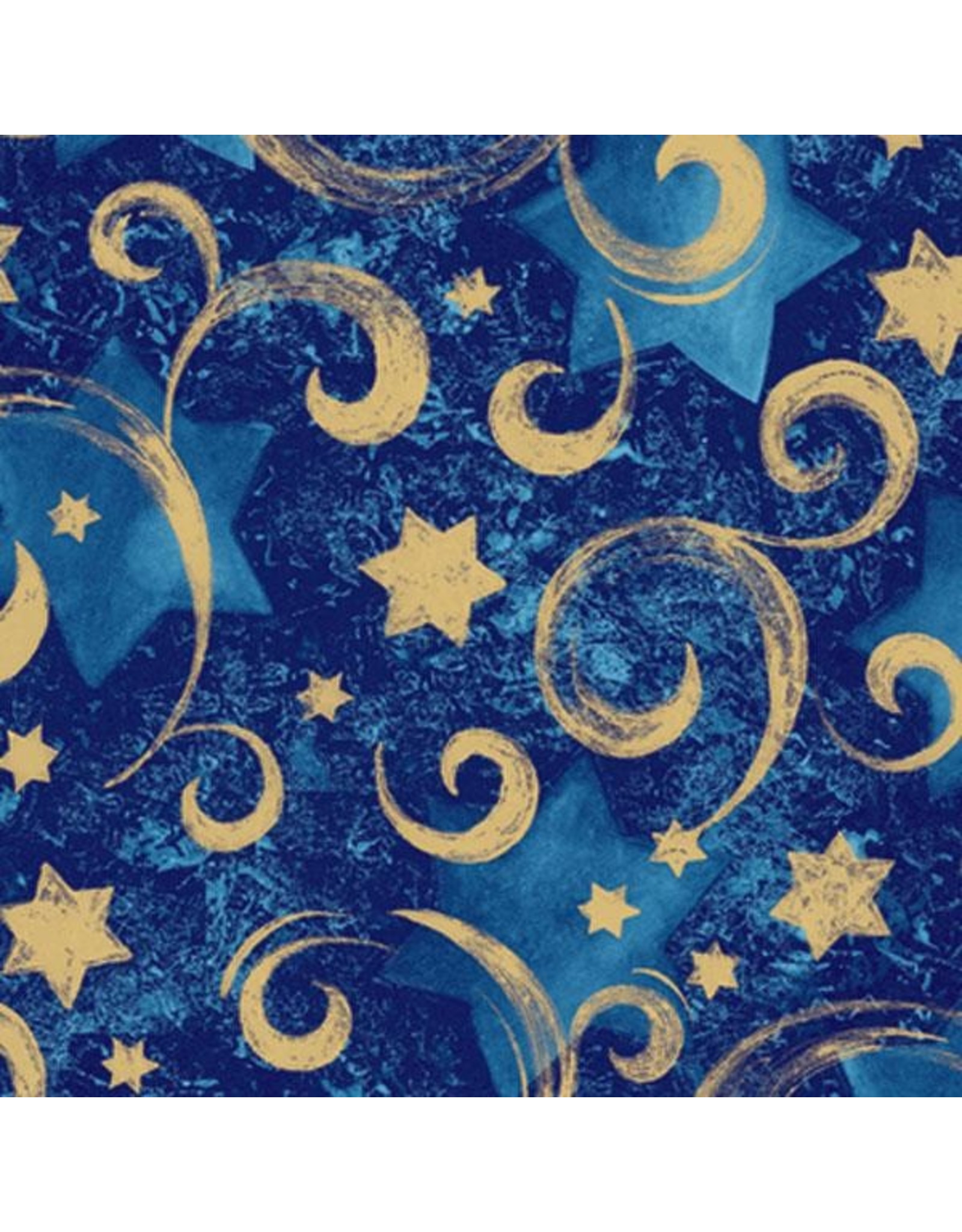 Gold Star Hanukkah Wrapping Paper