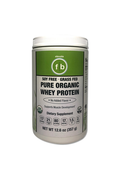 fb ORGANIC WHEY PROTEIN GRASS-FED NO FLAVOR 12.6oz