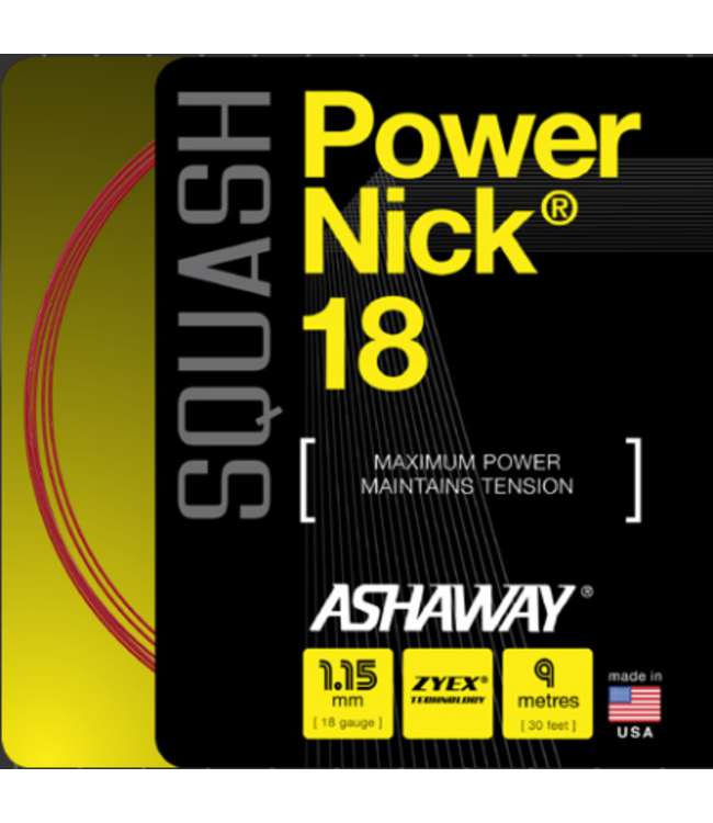 Ashaway Powernick 18 Red Squash String