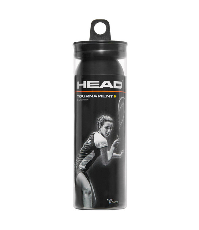 Head Tournament Single Yellow Squash Ball 3-Tube