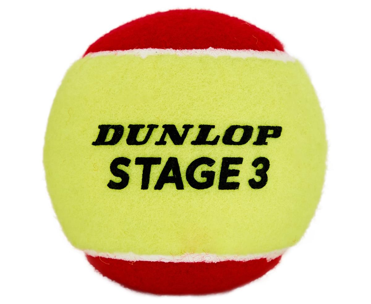 Dunlop Stage 3 Red Tennis Balls 3 Pack Of Courts
