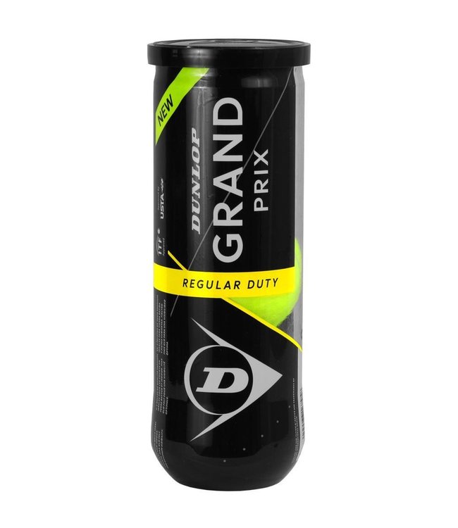 Dunlop Grand Prix Regular Duty Tennis Balls - 3 Can
