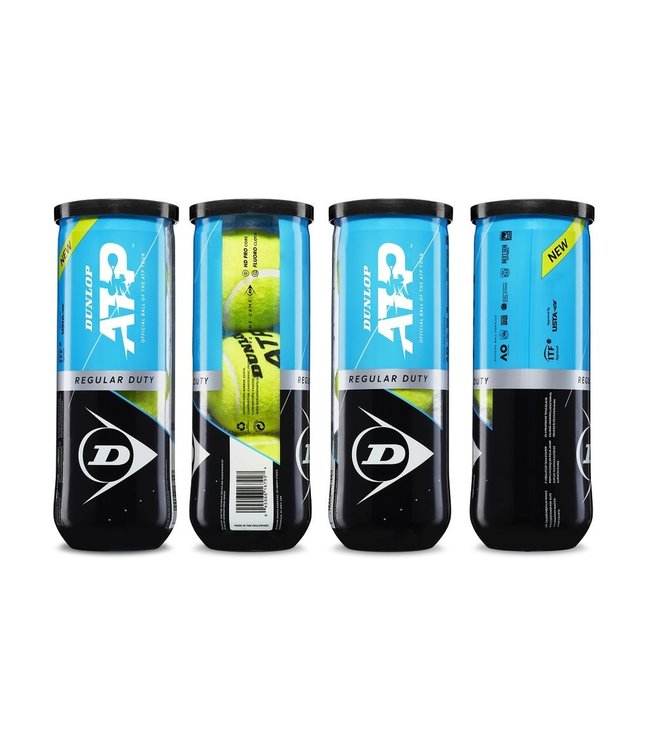 Dunlop ATP Regular Duty Tennis Balls - 3 Can