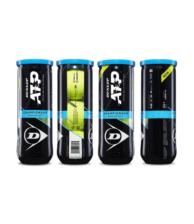 Dunlop ATP Championship Regular Duty Tennis Balls - 3 Can
