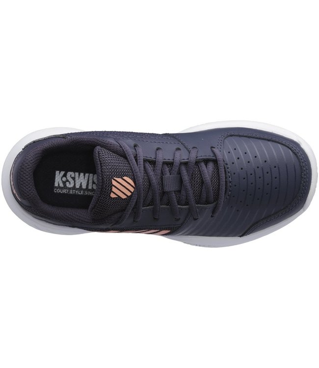 K-Swiss V Court Express OMNI Junior Tennis Shoe - Peach/Gray @ Lowest Price