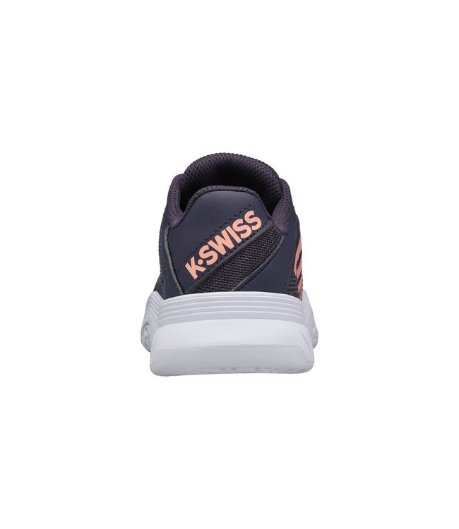 K-Swiss V Court Express OMNI Junior Tennis Shoe - Peach/Gray @ Lowest Price