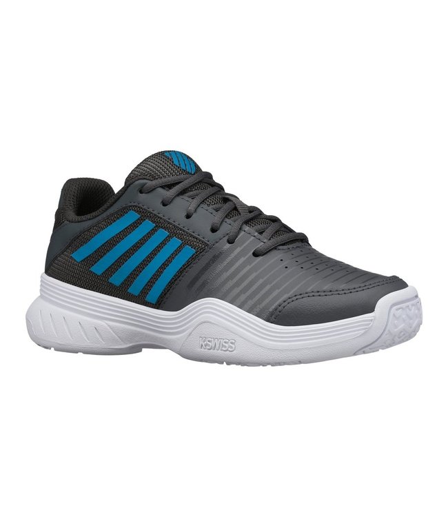 K-Swiss V Court Express OMNI Junior Tennis Shoe - Blue/Black @ Lowest Price