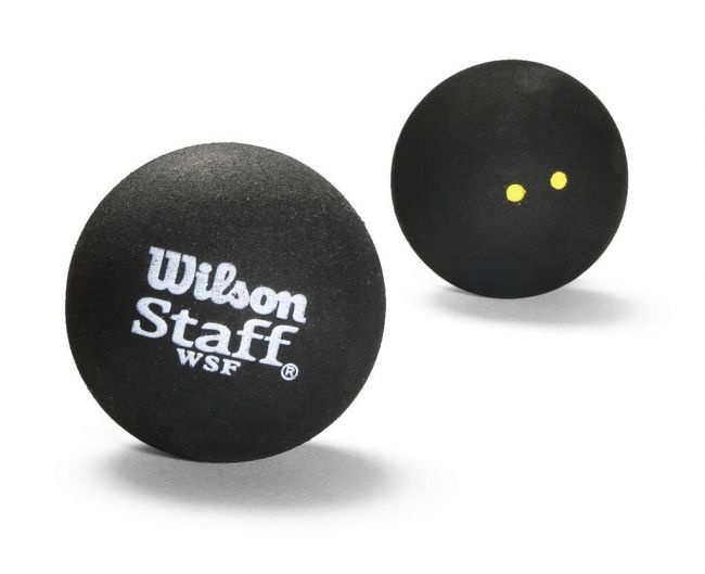 Wilson Staff Double Yellow Dot Squash Ball (2 pack) Of Courts