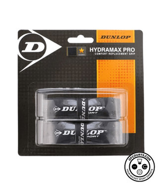 Dunlop Hydramax Pro Comfort Replacement Grip Black 2 Pack