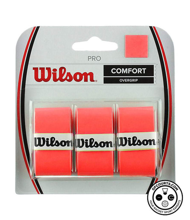 Wilson Pro Comfort Overgrip 3 Pack (Coral)