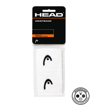 Head 2.5" White Wristband (2-Pack)
