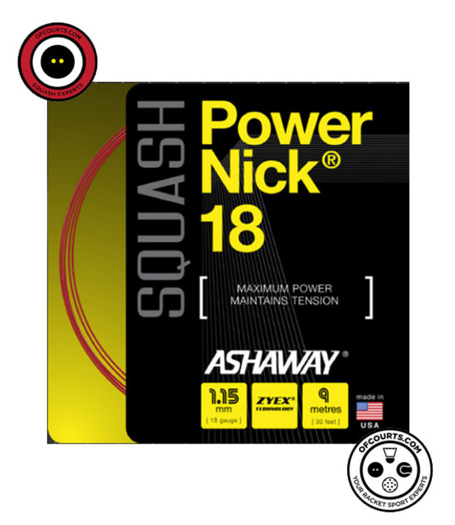 Ashaway Powernick 18 Red Squash String