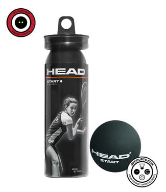 Head Start White Dot Squash Balls- Beginner 3 Tube