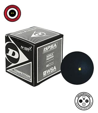 Dunlop Competition Single Yellow Squash Ball