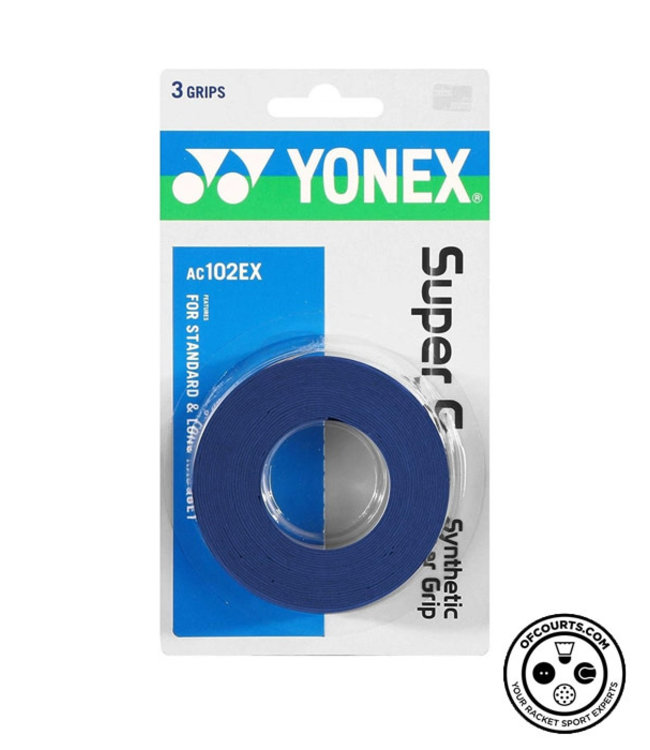 Yonex Super Grap Deep Blue Overgrip 3-Pack - Of Courts