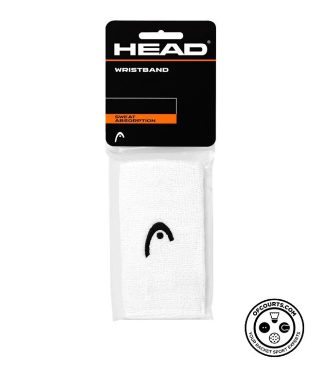 Head 5" White Wristband (2-Pack)