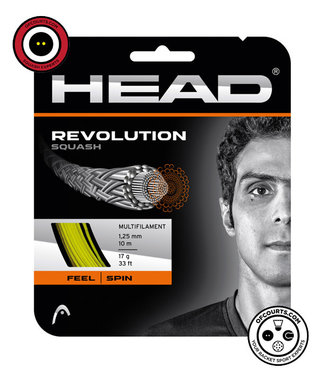 Head Revolution Squash String 17G Yellow