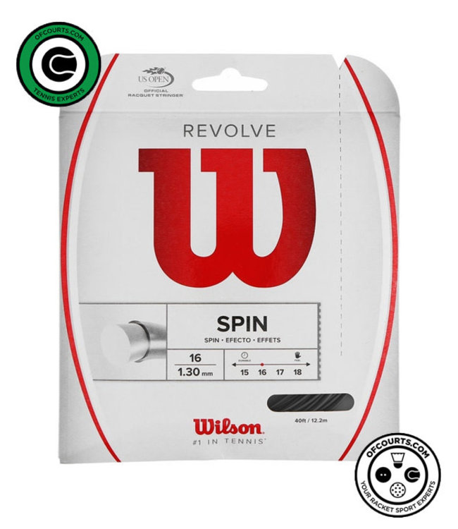Wilson Revolve Twist 16 Tennis String - Set, Grey