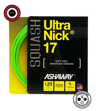 Ashaway Ultranick 17 Squash String (10 Metre Length) GREEN