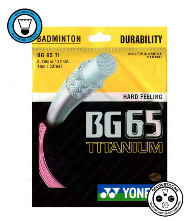 Yonex BG 65 Ti Badminton String Pink