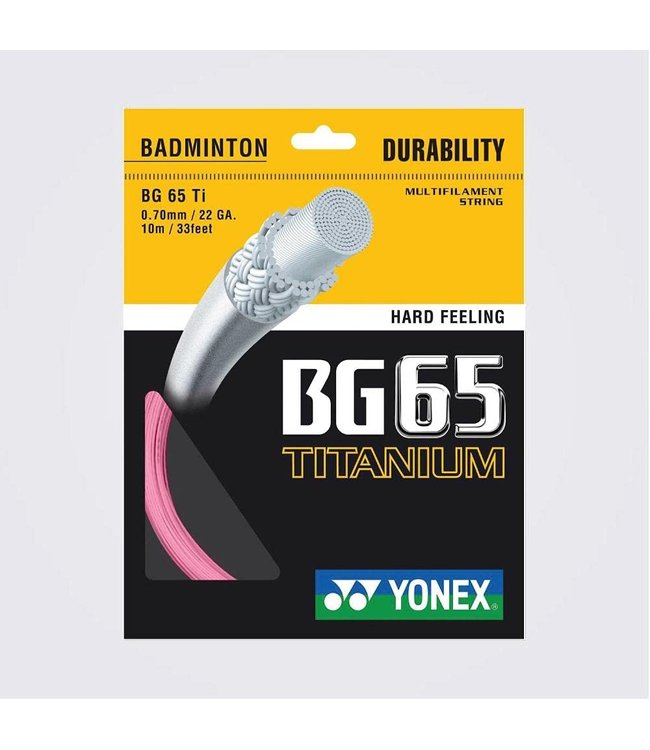 Yonex BG 65 Ti Badminton String Pink