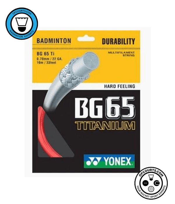 Yonex BG 65 Ti Badminton String Red