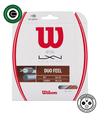 Wilson with Luxilon Duo Feel 16/16L Tennis String
