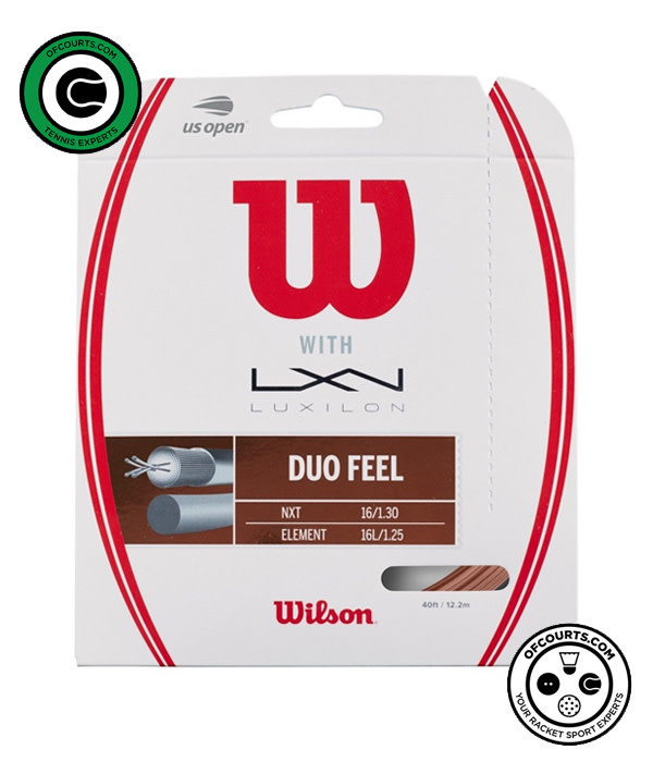 Wilson with Luxilon Duo Feel 16/16L Tennis String - Of Courts