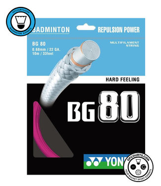 Yonex BG 80 Badminton String Pink