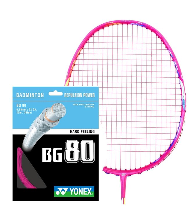 Yonex BG 80 Badminton String Neon Pink