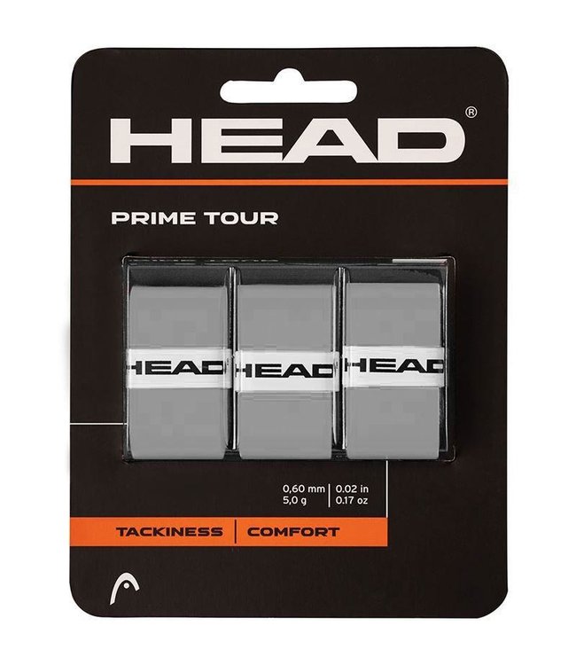 Head Prime Tour Overgrip- 3 pack, Grey