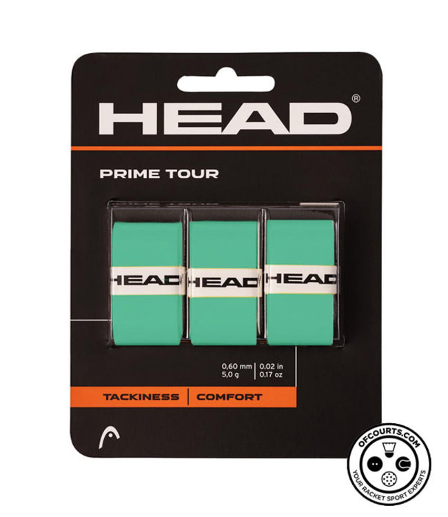 Head Prime Tour Overgrip- 3 pack, Mint