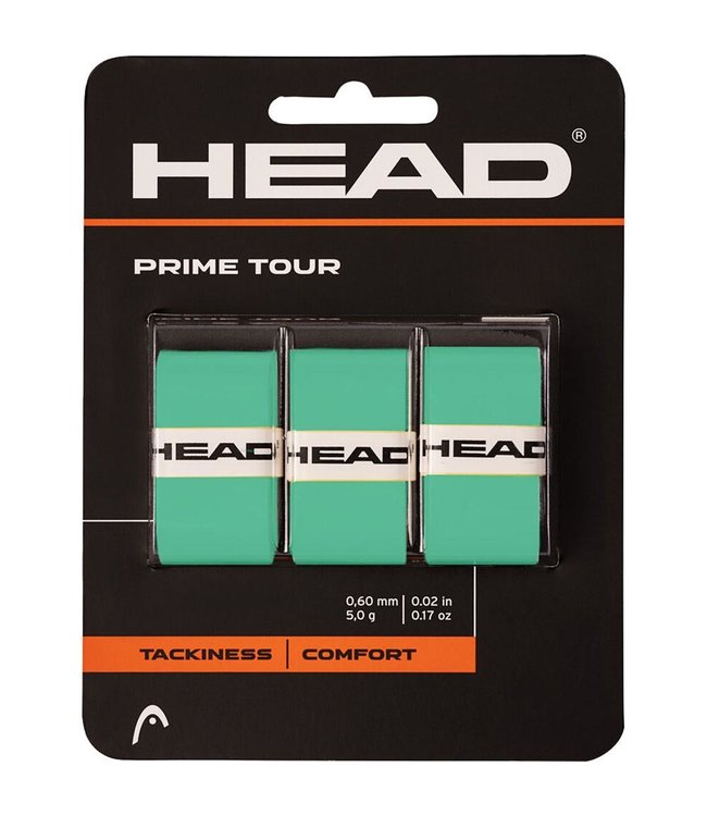 Head Prime Tour Overgrip- 3 pack, Mint