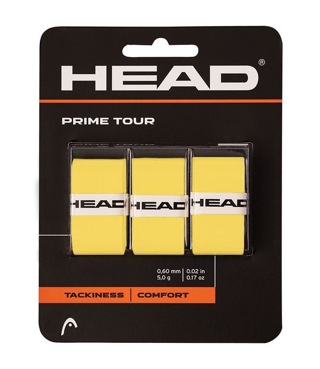 Head Prime Tour Overgrip- 3 pack, Yellow