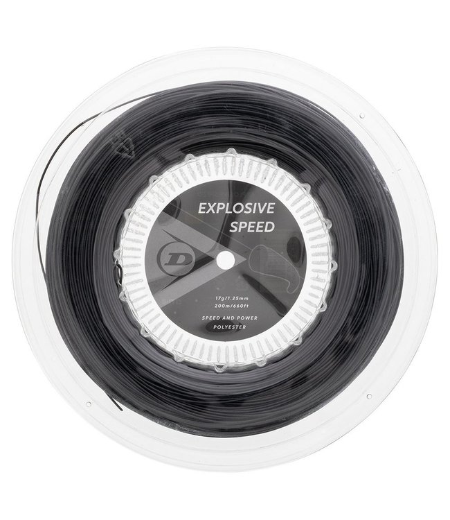 Dunlop Explosive Speed Black 17G Tennis String Reel 200m