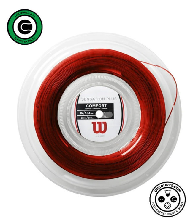 Wilson Sensation Plus 16 Tennis String Reel (Red)