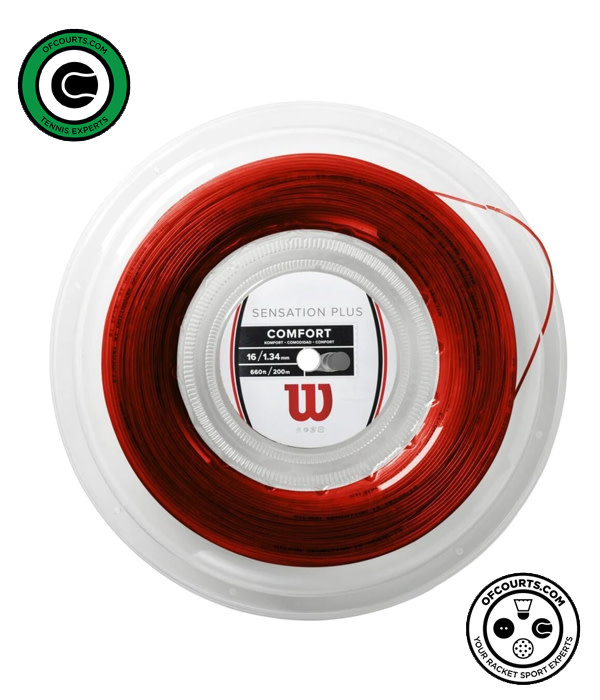 Wilson Sensation Plus 16 Tennis String Reel (Red)