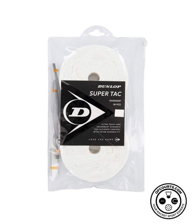 Dunlop Super Tac Overgrip White 30-Pack