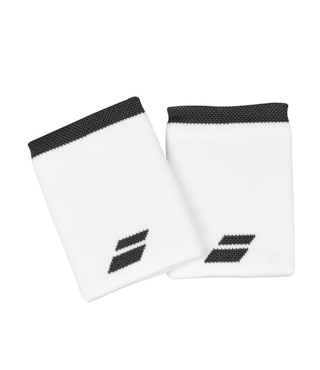 Babolat Jumbo Logo Wristbands - White/Grey