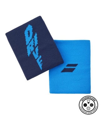 Babolat Jumbo Logo Wristbands - Drive Blue