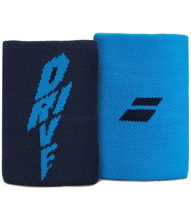 Babolat Jumbo Logo Wristbands - Drive Blue