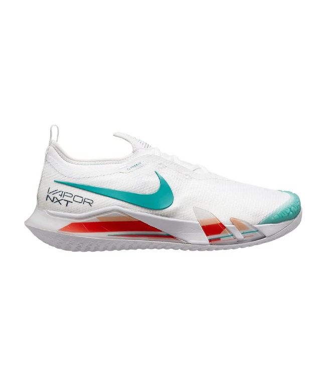 NIke React Vapor NXT Men's Tennis Shoe - White/Washed Teal/Red