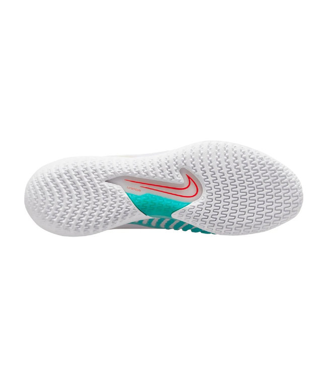NIke React Vapor NXT Men's Tennis Shoe - White/Washed Teal/Red