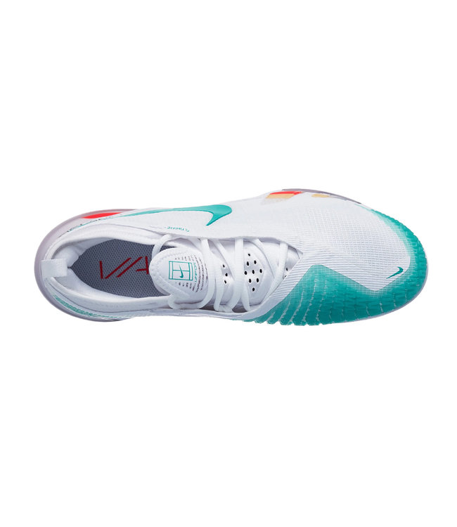 NIke React Vapor NXT Men's Tennis Shoe - White/Washed Teal/Red