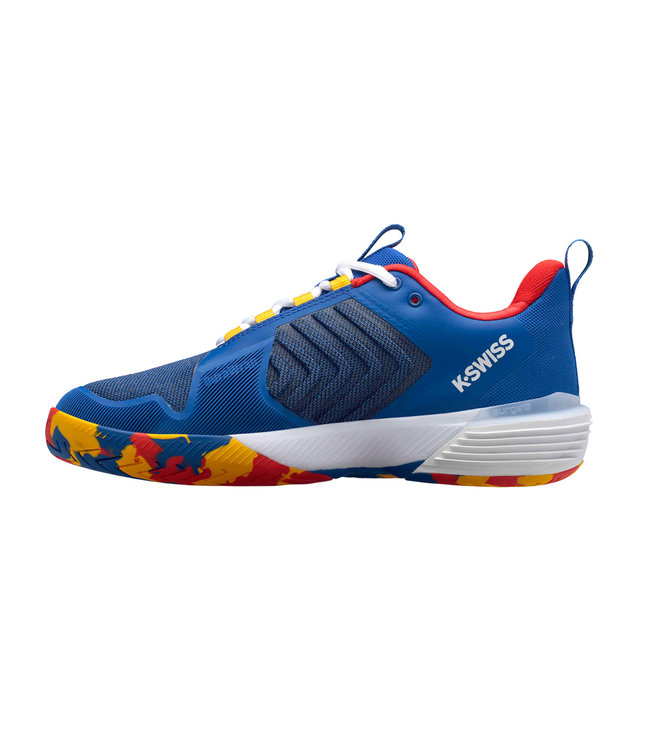 K-Swiss Ultrashot 3 Men's Tennis Shoe - Blue/Red/Yellow @ Lowest Price