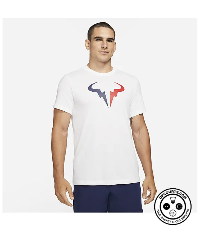 NIke Men's DF Tee Rafael Nadal T-shirt - White/Red/Black
