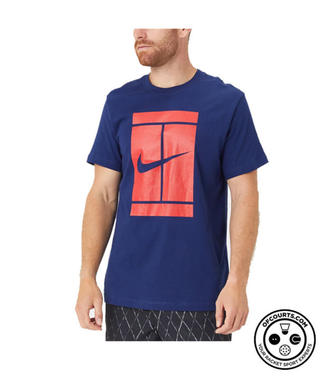 NIke Court Men's Tennis T-Shirt (Navy/Red)
