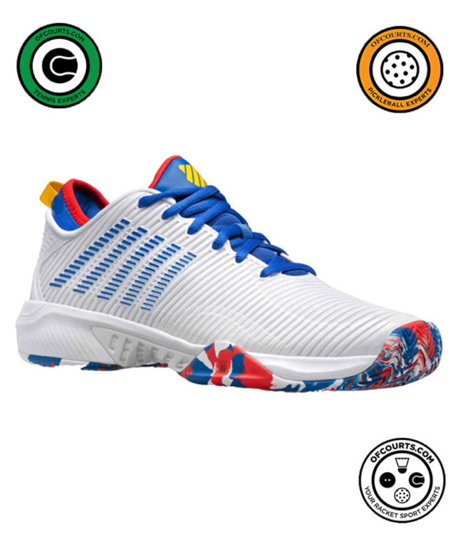 K-Swiss Hypercourt Supreme Men's Tennis Shoe (White/Blue/Red)
