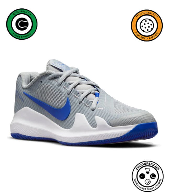 NIke Vapor Pro Junior Tennis Shoes (Smoke Grey/Hyper Royal)
