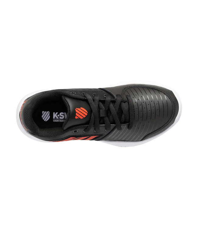 K-Swiss Court Express OMNI Kid's Shoe (Jet Black/Spicy Orange)